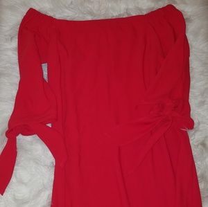 NWOT Red Off The Shoulder Dress